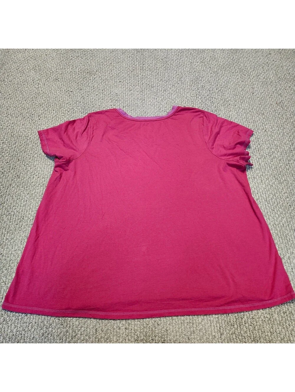 LOGO Principles Women's 3X V-Neck Pink Short Sleeve T-Shirt
